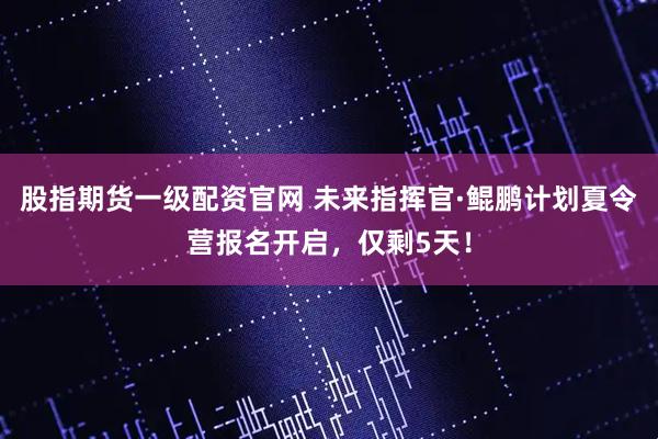 股指期货一级配资官网 未来指挥官·鲲鹏计划夏令营报名开启，仅剩5天！